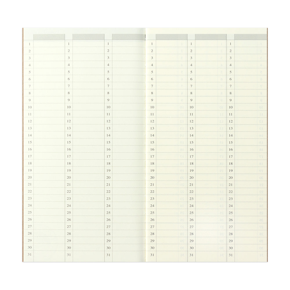TRAVELER'S notebook 018 Weekly Free Vertical Paper Refill - Regular
