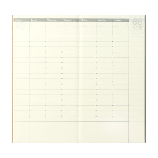 TRAVELER'S notebook 018 Weekly Free Vertical Paper Refill - Regular