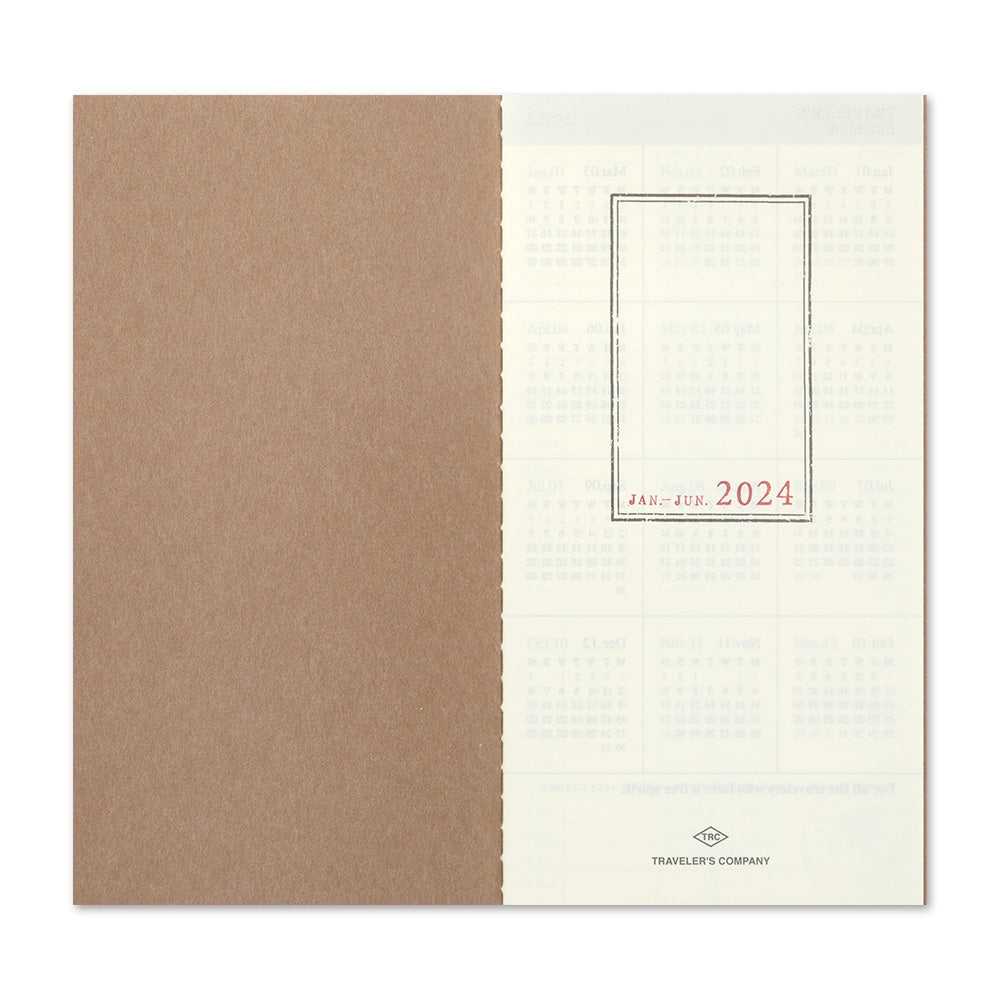 Traveler's Notebook 2024 Weekly Vertical  Refill- Regular