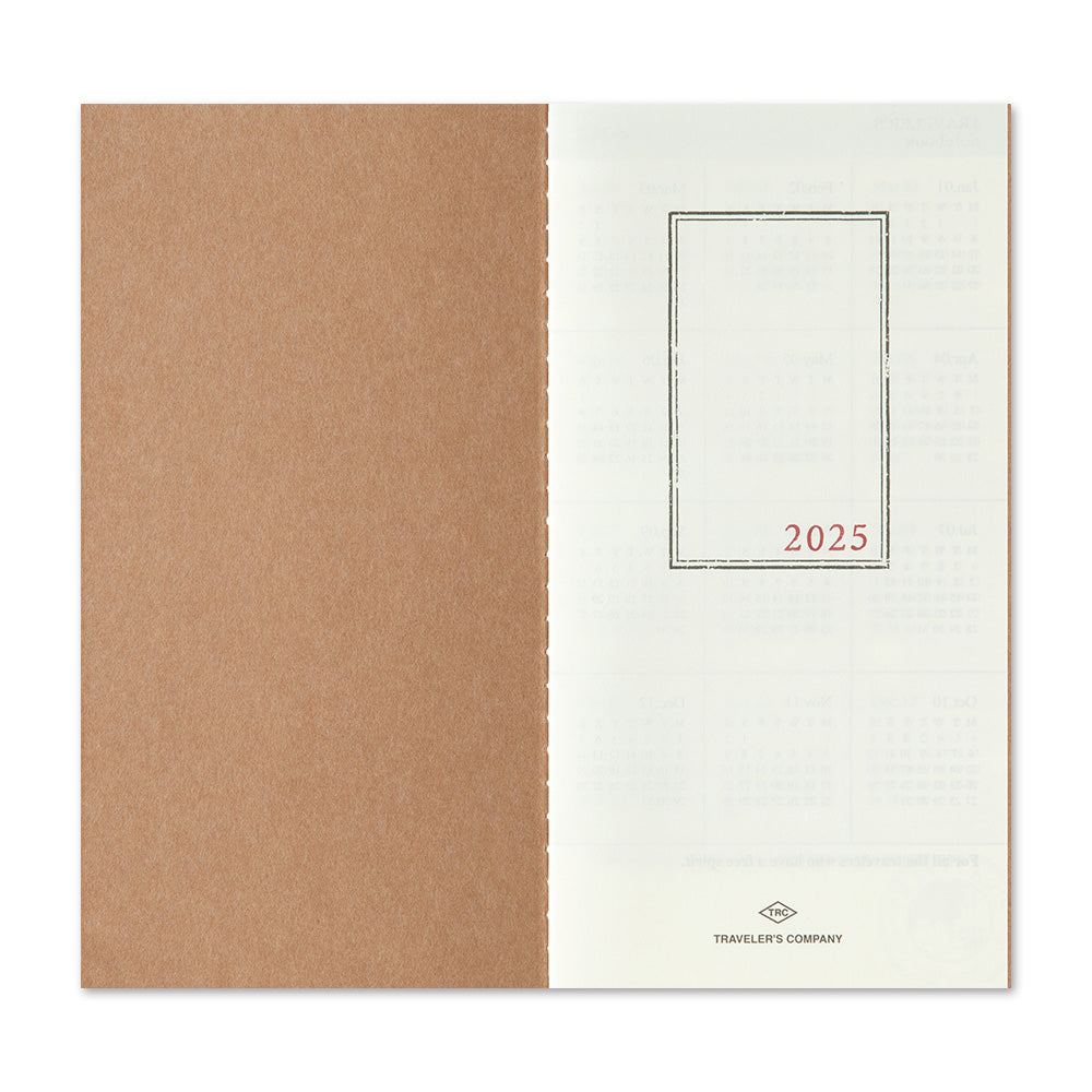 TRAVELER'S notebook 'Love and Trip'  Monthly Calendar Insert- Regular