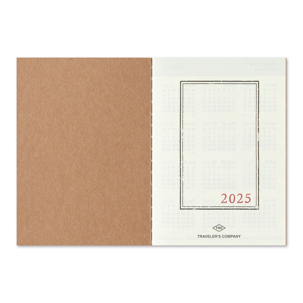 TRAVELER'S notebook 'Love and Trip' Monthly 2025 Calendar Insert- Passport