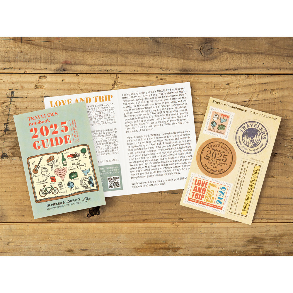 TRAVELER'S notebook 'Love and Trip' Monthly 2025 Calendar Insert- Passport