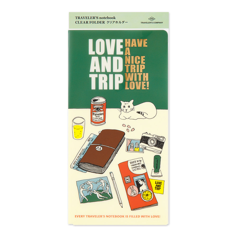 TRAVELER'S notebook 'Love and Trip' Clear Folder- Regular