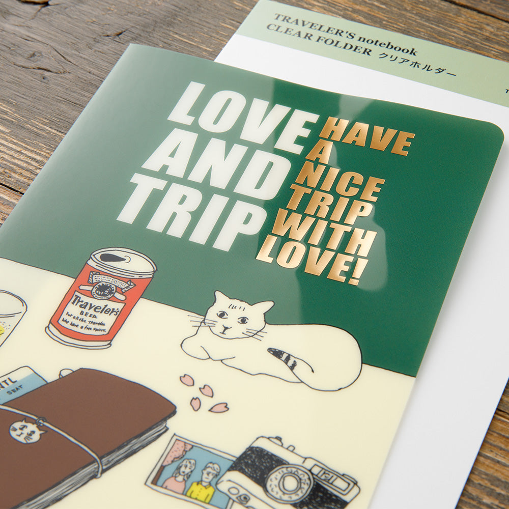 TRAVELER'S notebook 'Love and Trip' Clear Folder- Regular