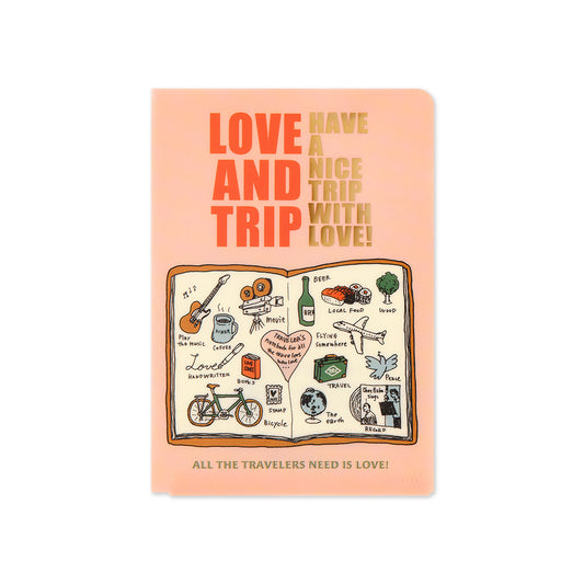 TRAVELER'S notebook 'Love and Trip' Clear Folder- Passport