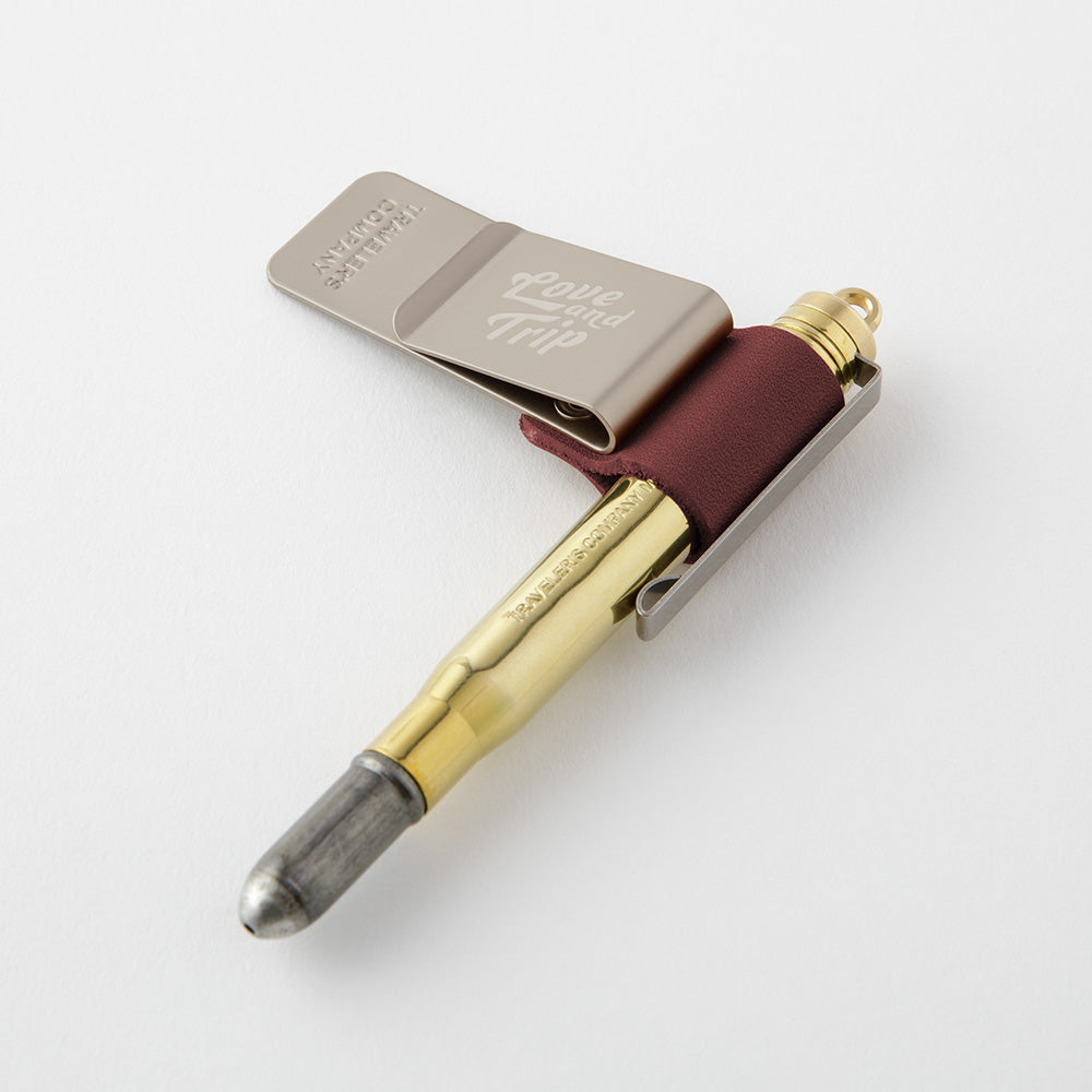 TRAVELER’S notebook Pen Holder LOVE AND TRIP Red