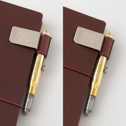 TRAVELER’S notebook Pen Holder LOVE AND TRIP Red