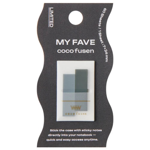 Kanmido Sticky Notes Fusen Kokofusen Mini Color MyFave - Black