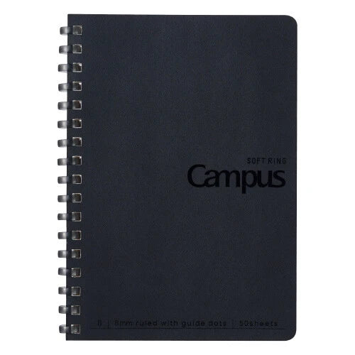 KOKUYO Notebook Campus Soft Ring Dot A6- Black