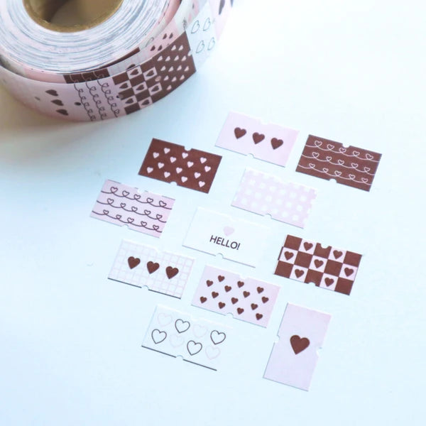 Label Heart Assortment Pink x Brown