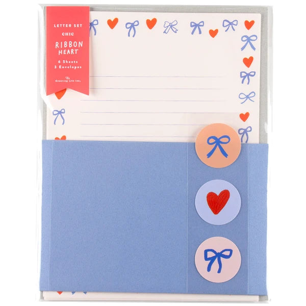 Chic Letter Set- Heart/Ribbon