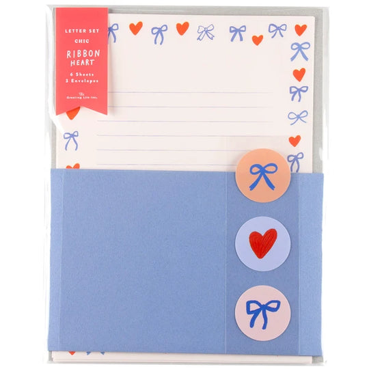 Chic Letter Set- Heart/Ribbon