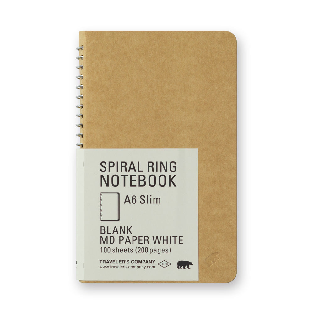 TRC SPIRAL RING NOTEBOOK <A6 Slim> MD White