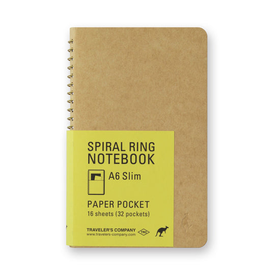 TRC SPIRAL RING NOTEBOOK <A6 Slim> Paper Pocket