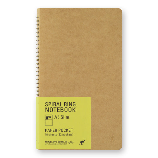 TRC SPIRAL RING NOTEBOOK <A5 Slim> Paper Pocket