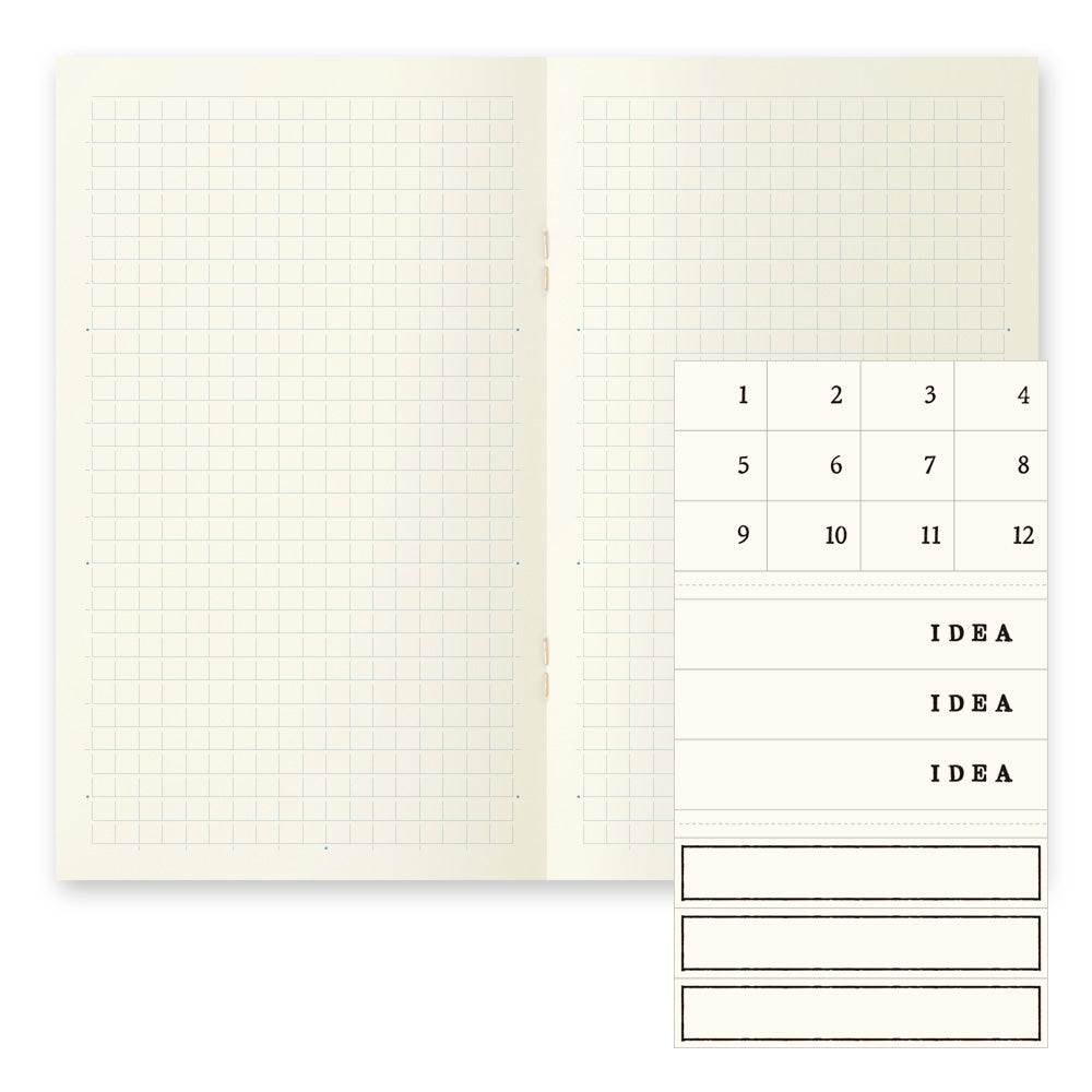 Midori B6 Slim Notebook Light 3 Pack- Square