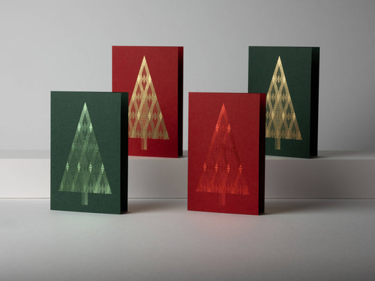 Gold Foil Tree Card | All Is Bright: Red and Gold
