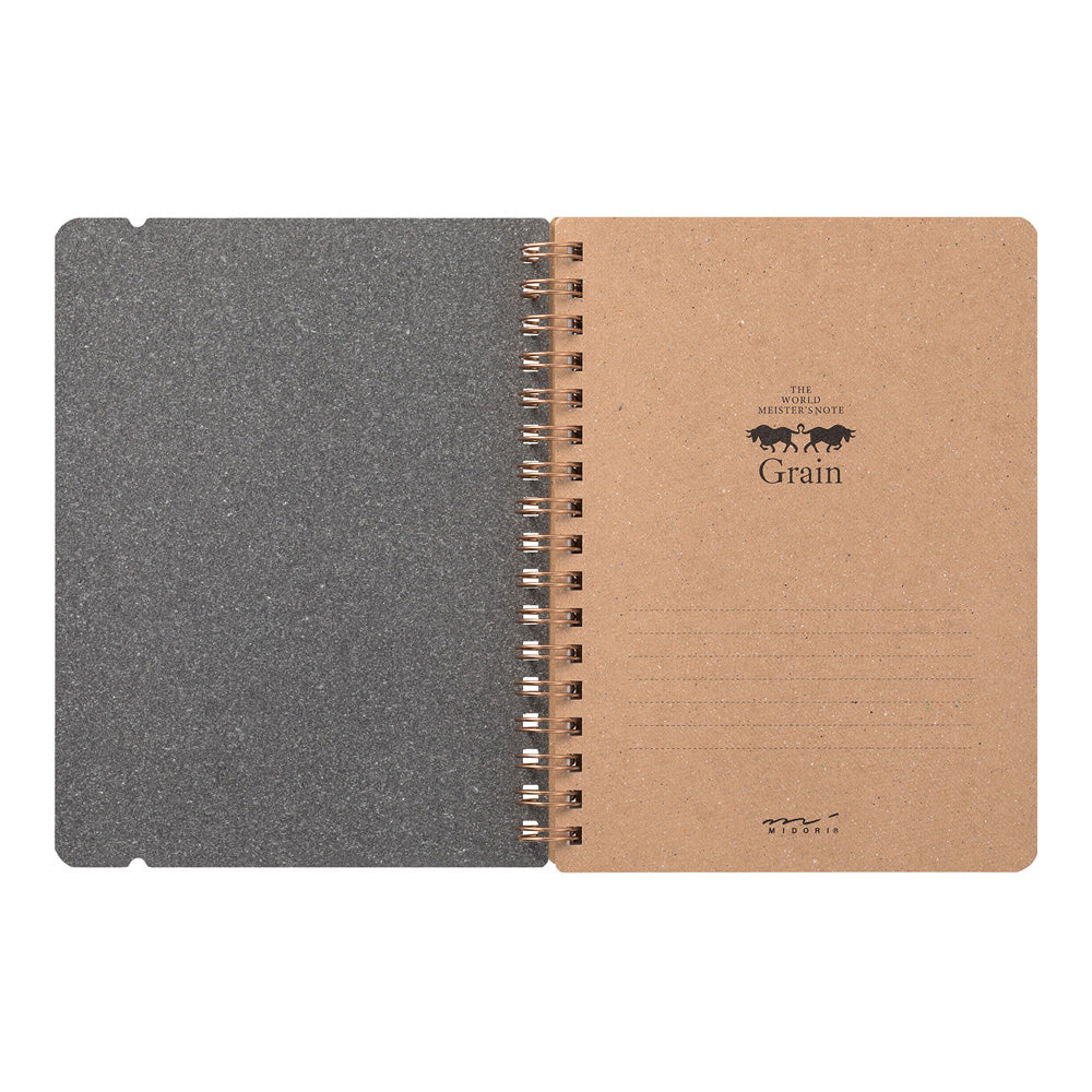 Midori WM Ring Notebook Grain B6- Red