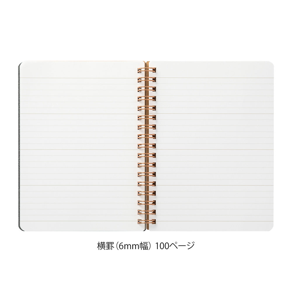 Midori WM Ring Notebook Grain B6- Red