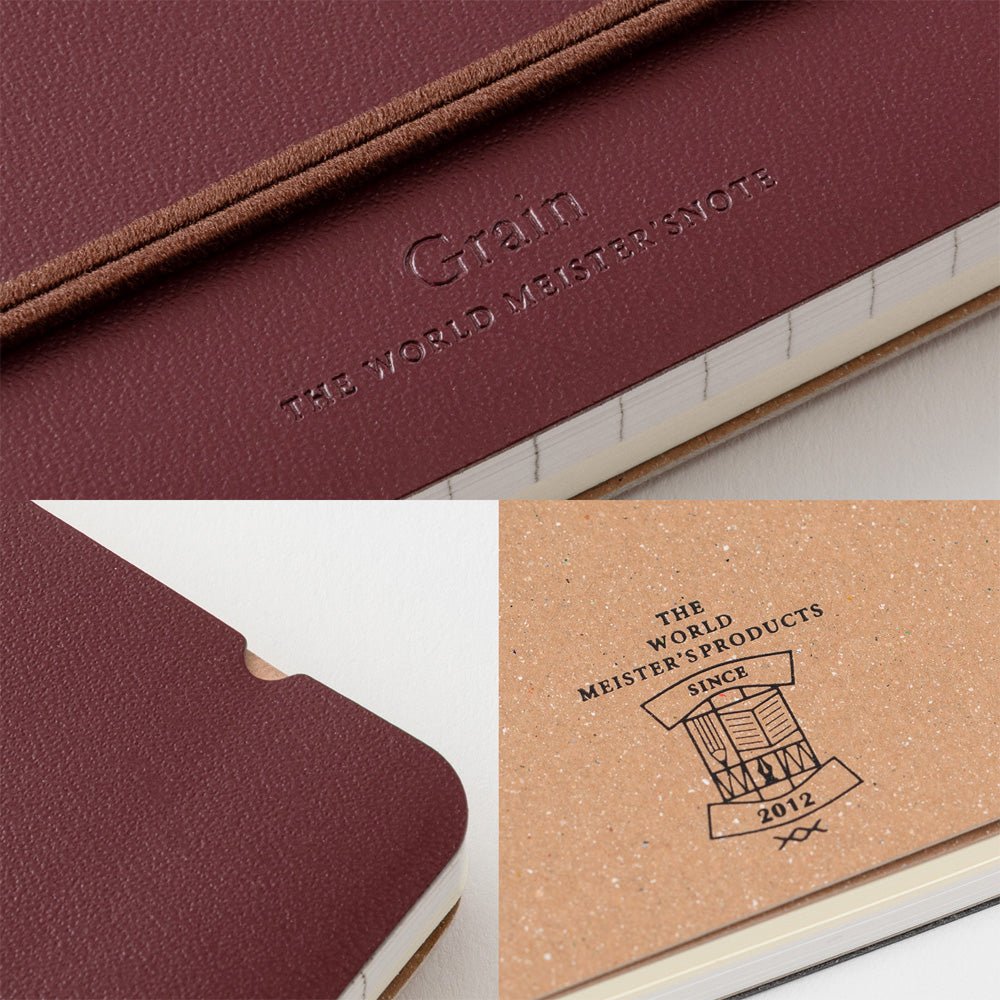 Midori WM Ring Notebook Grain B6- Red