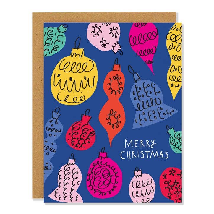 Retro Baubles - Holiday Card