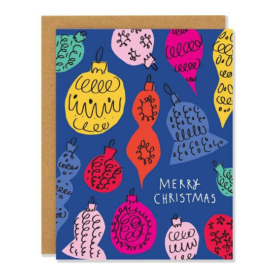 Retro Baubles - Holiday Card