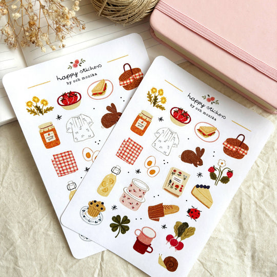 Spring Picnic - Planner &amp; Journal Stickers | A6 Matte Paper