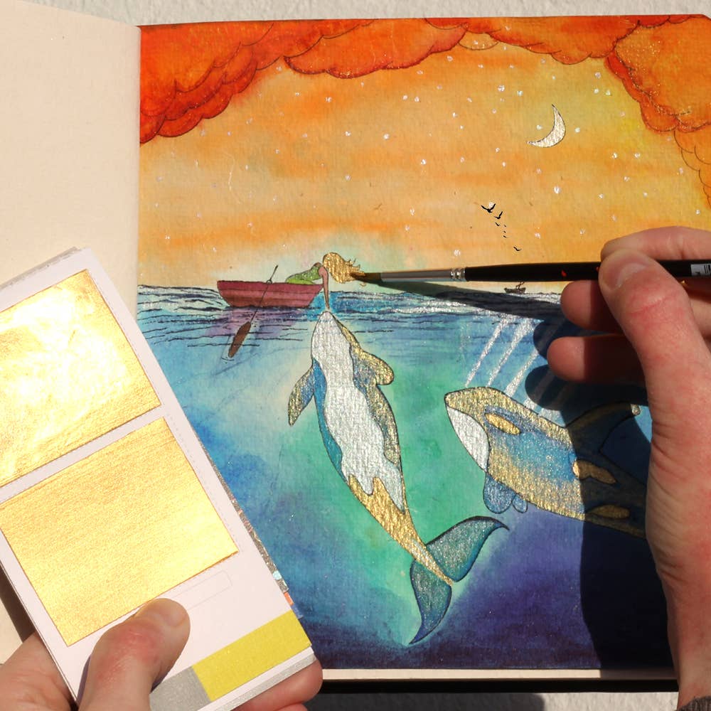 Viviva Colors Metallics Colorsheets- 10 Handmade Watercolors