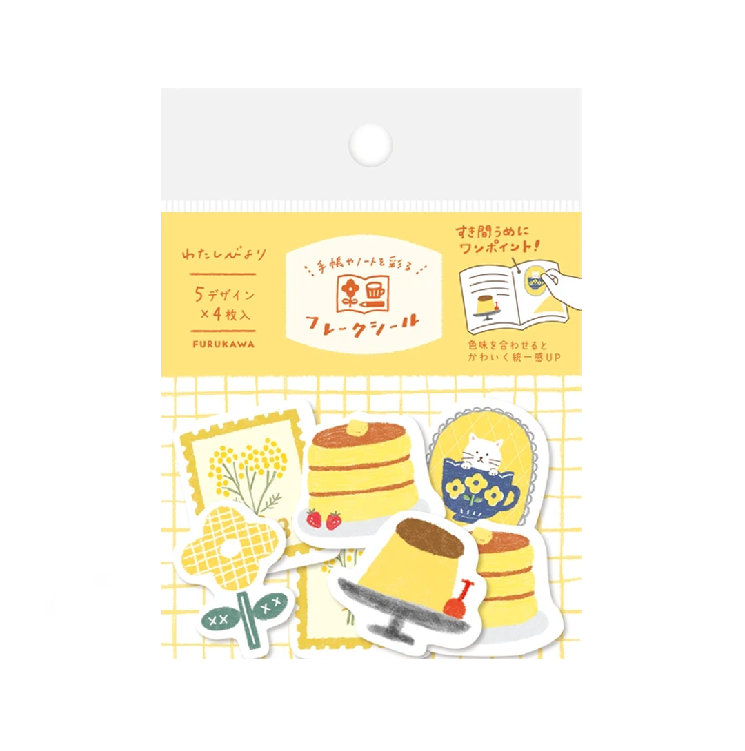 Furukawa Shiko Decoration Watashi-biyori Washi Flake Sticker - Yellow