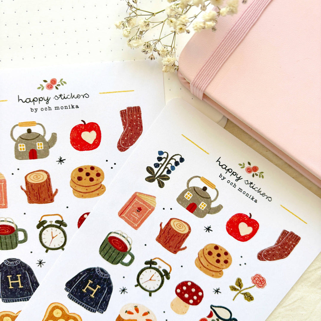 Comfort Things - Sticker Sheet | Hygge Lifestyle Gift