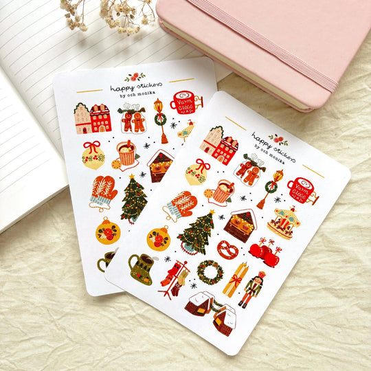 Christmas Market - Sticker Sheet | Festive Winter Decor