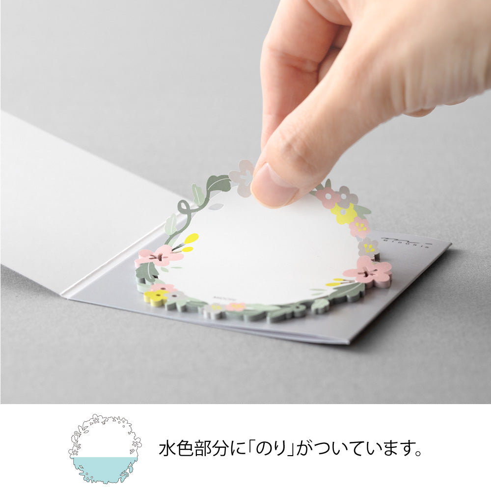 Midori Sticky Notes Die-Cutting Wreath
