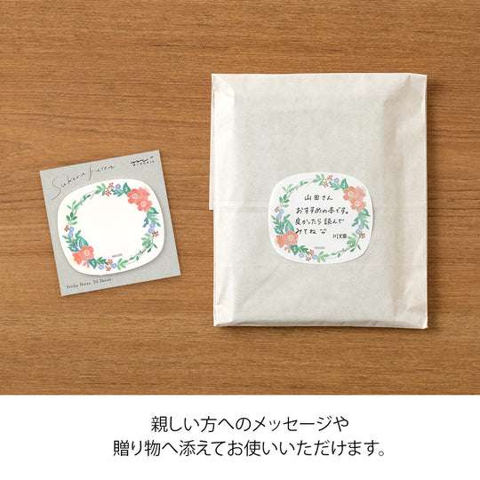 Midori Sticky Notes Transparency Wreath