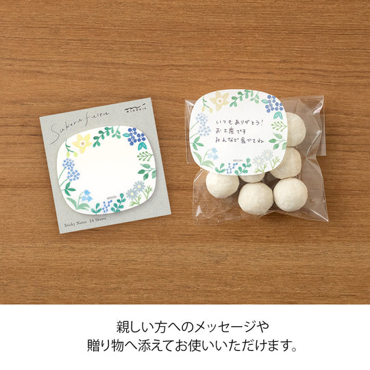 Midori Sticky Notes Transparency Wild Flowers