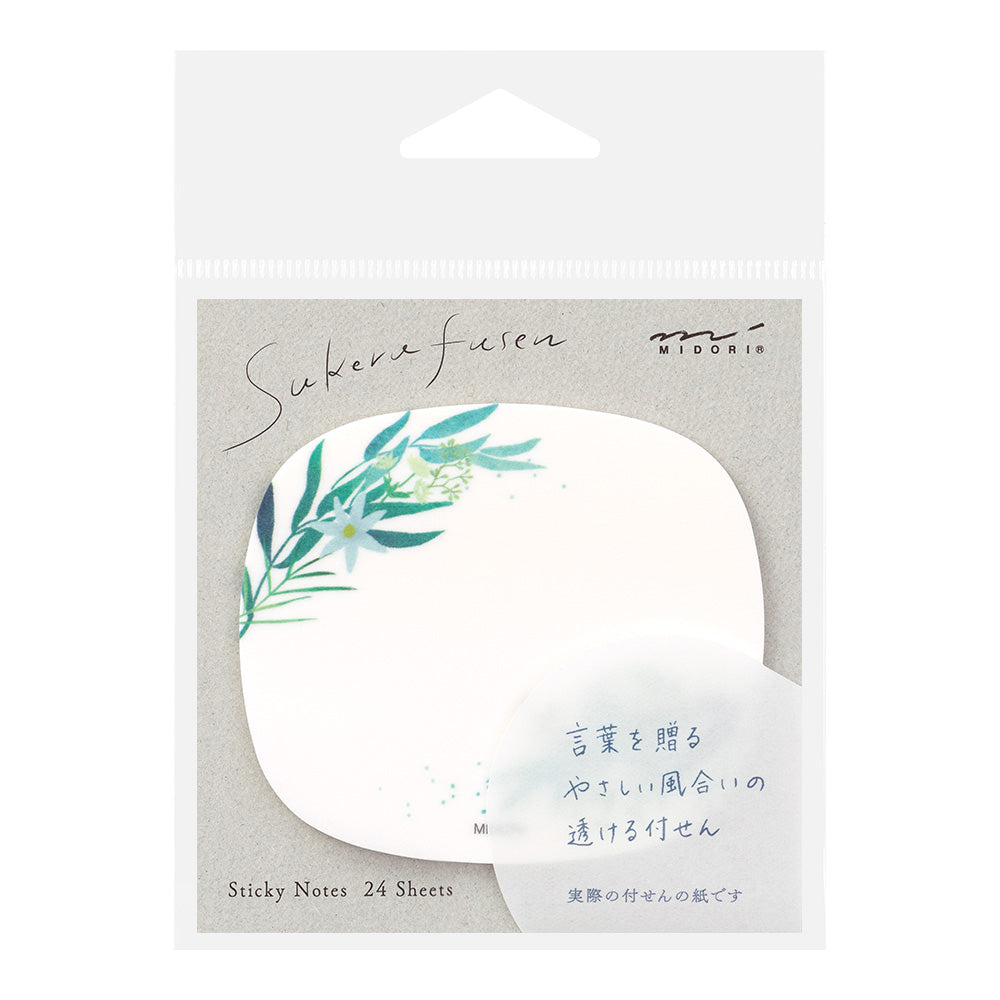 Midori Sticky Notes Transparency Leaves