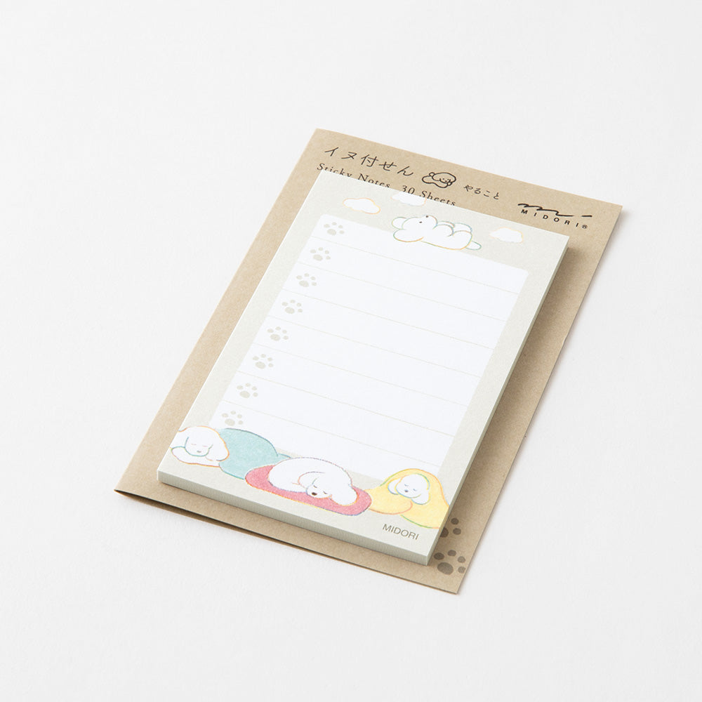 Midori Sticky Notes To Do Dog Gray