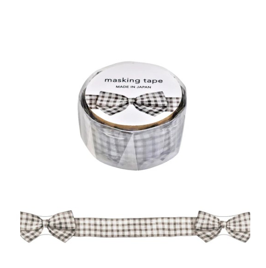 Mind Wave Washi Tape Gray Gingham Check Die-cut