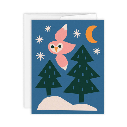 OWL — Greeting Card: SINGLE CARD TEAL