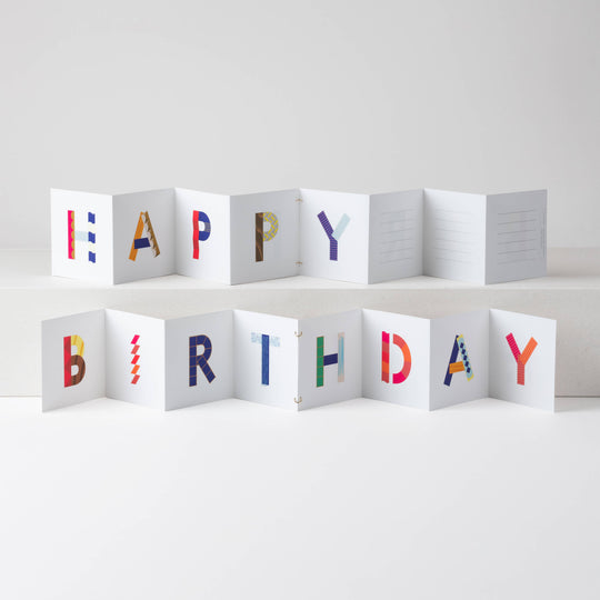 HAPPY BIRTHDAY Moji Accordion Card