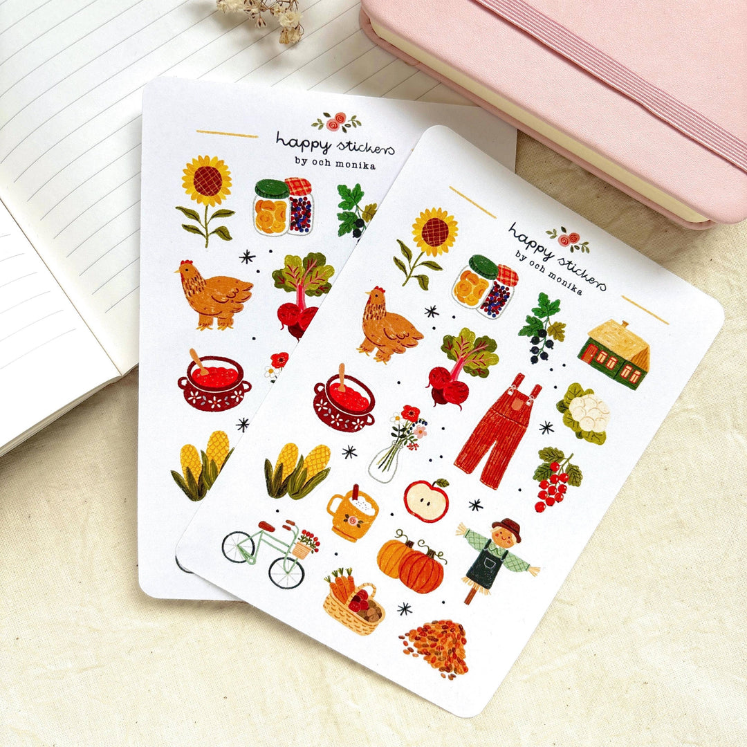 Harvest Time - Sticker Sheet | Autumn Seasonal Decor