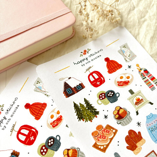 Snowy Slopes - Sticker Sheet | Winter Sports Gift