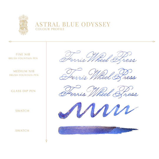 Ferris Wheel Press Fountain Pen Ink- Astral Blue Odyssey