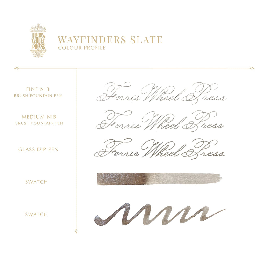 Ferris Wheel Press Fountain Pen Ink- Wayfinders Slate