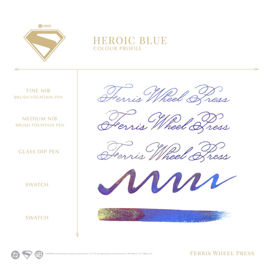 Ferris Wheel Press Fountain Pen Ink 10ml - Heroic Blue