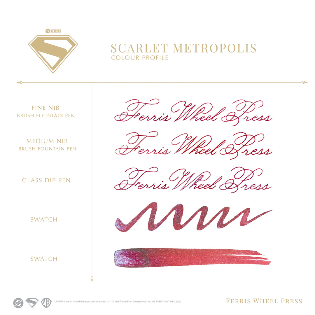 Ferris Wheel Press Fountain Pen Ink 10ml - Scarlet Metropolis