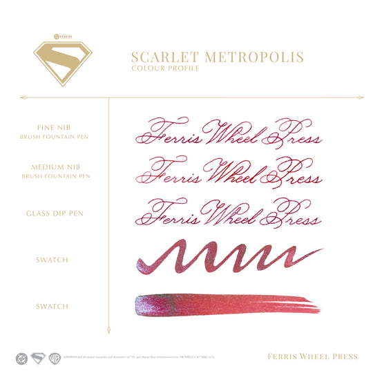 Ferris Wheel Press Fountain Pen Ink 10ml - Scarlet Metropolis