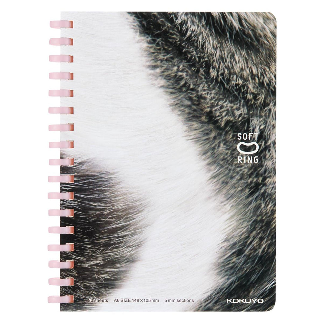 Kokuyo Soft Ring Cat Print Limited Edition A6