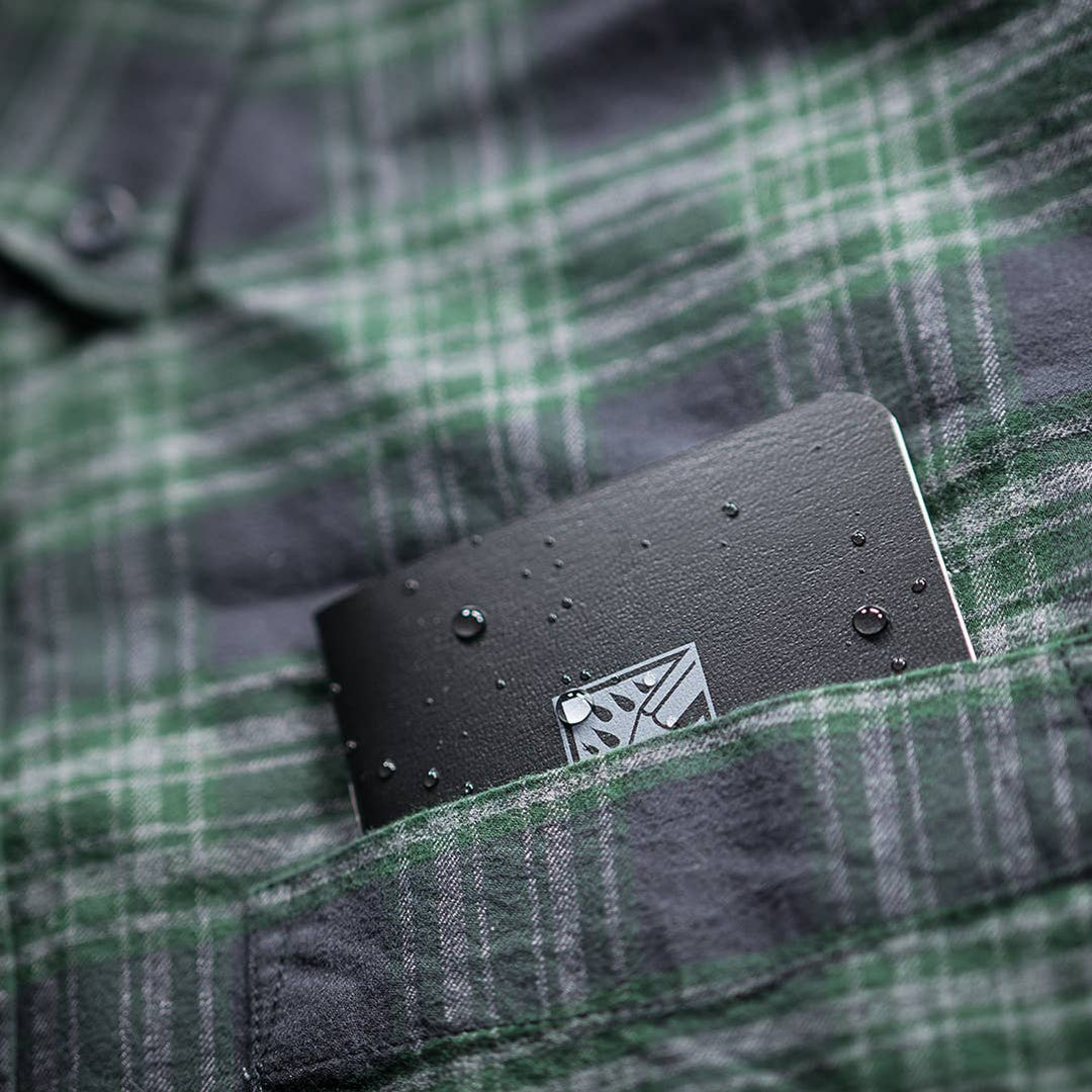 Rite in the Rain Notebook, 3.25" x 4.625" Black Cover 3 PK