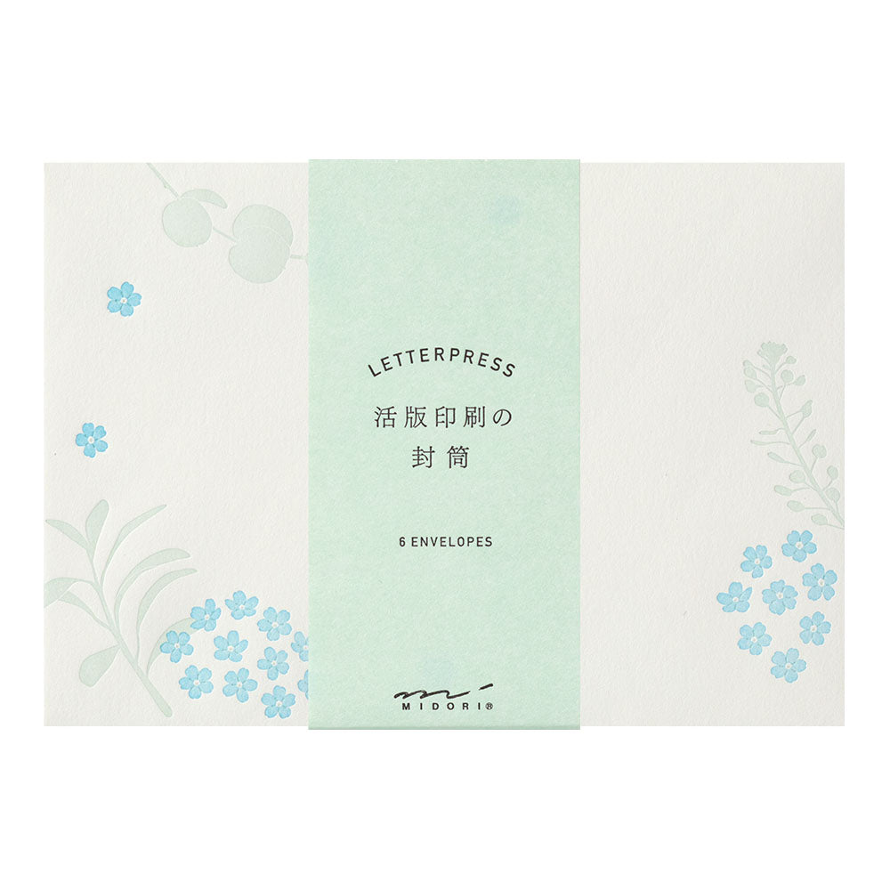 Envelope Letterpress Scattered flowers