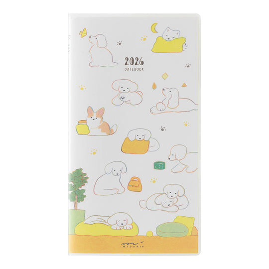 Midori Pocket Diary <Slim>  Dog 2026